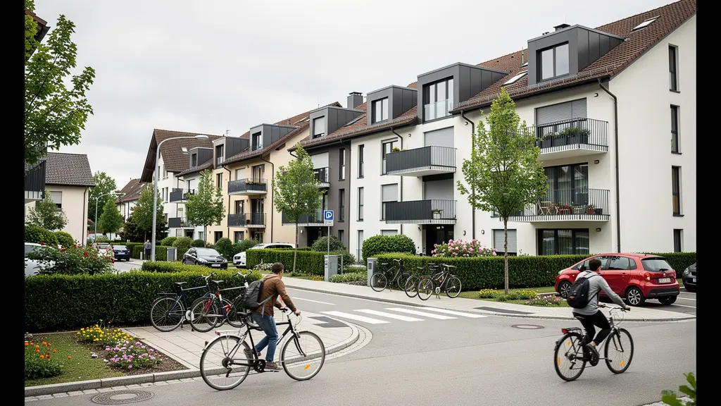 Modernes Basler Wohnquartier mit typischer Schweizer Architektur – Immobilienpreise Basel